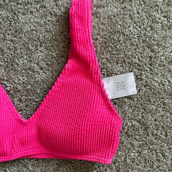 Pink Ribbed Full Tilt Bikini Set - Picture 2 of 5